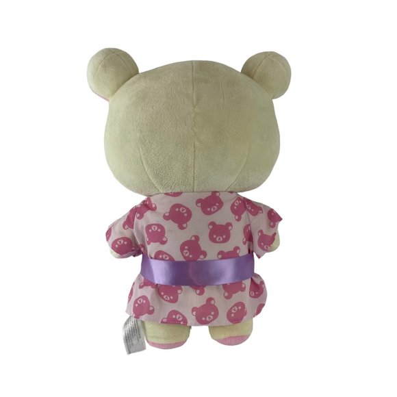 Rilakkuma San-x Korilakkuma Summer Yakata Plush Pink Kimono Stuffed Animal Toy - Picture 2 of 5